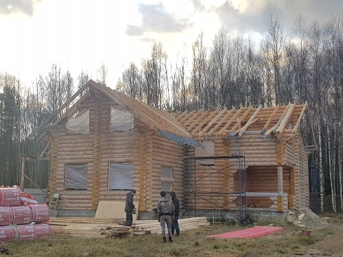 Установка стропильной системы в Слуцке